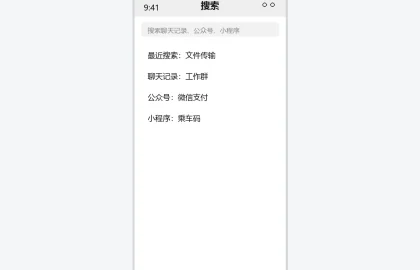 微信搜索界面示意图